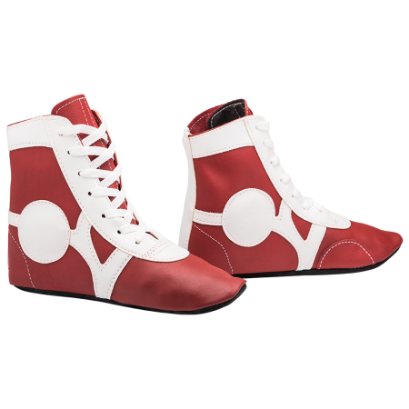 Купить Обувь для самбо SM-0102, кожа, красный Rusco в Галиче 